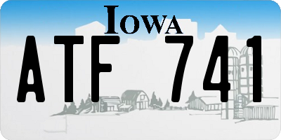 IA license plate ATF741