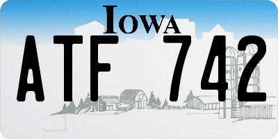 IA license plate ATF742