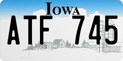 IA license plate ATF745