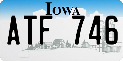 IA license plate ATF746