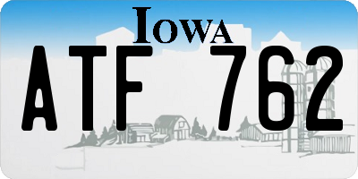 IA license plate ATF762