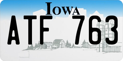 IA license plate ATF763