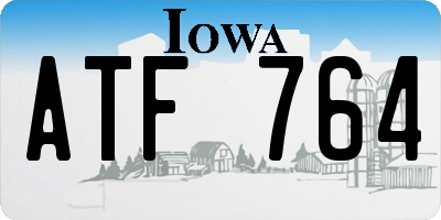IA license plate ATF764