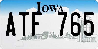 IA license plate ATF765