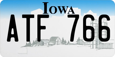 IA license plate ATF766