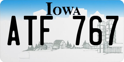 IA license plate ATF767