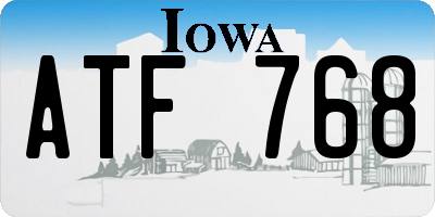 IA license plate ATF768