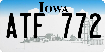 IA license plate ATF772