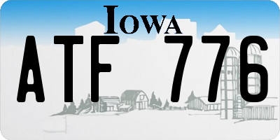 IA license plate ATF776