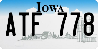 IA license plate ATF778