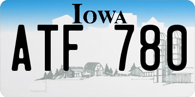 IA license plate ATF780