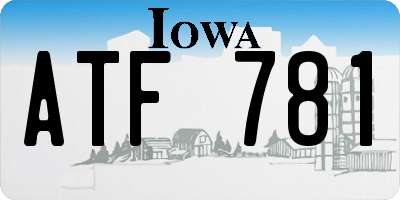 IA license plate ATF781