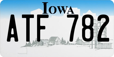 IA license plate ATF782