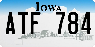 IA license plate ATF784