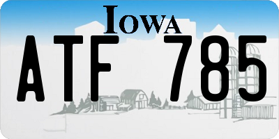 IA license plate ATF785