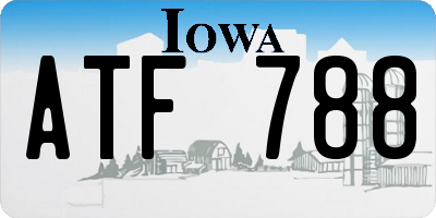 IA license plate ATF788