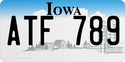 IA license plate ATF789