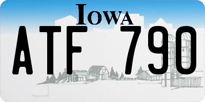 IA license plate ATF790