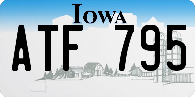 IA license plate ATF795