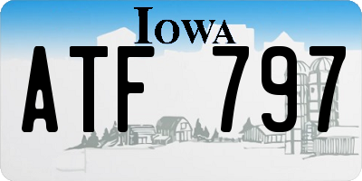 IA license plate ATF797