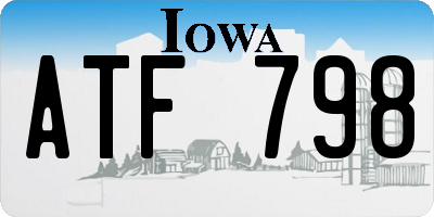IA license plate ATF798