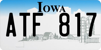 IA license plate ATF817