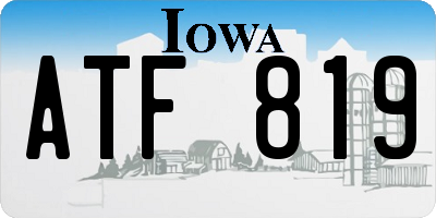 IA license plate ATF819