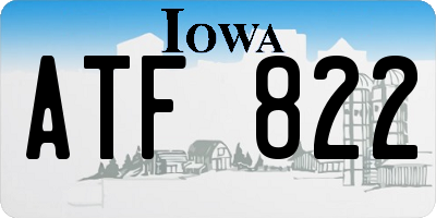 IA license plate ATF822