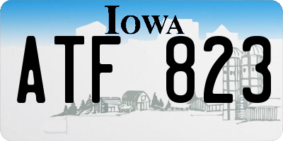 IA license plate ATF823