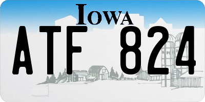 IA license plate ATF824