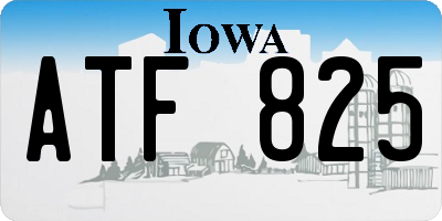 IA license plate ATF825