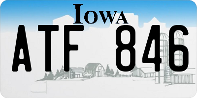 IA license plate ATF846