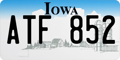 IA license plate ATF852