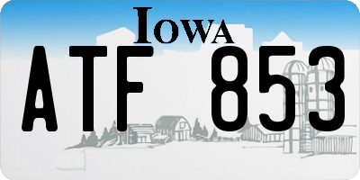 IA license plate ATF853