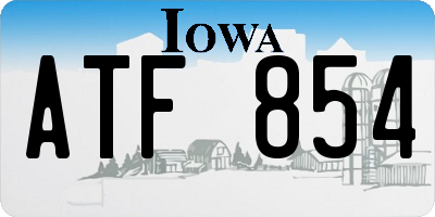 IA license plate ATF854