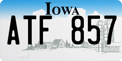 IA license plate ATF857