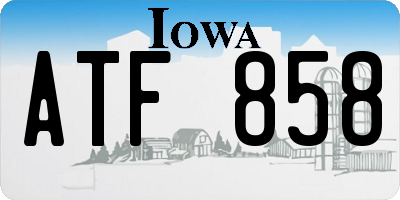 IA license plate ATF858