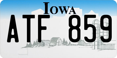 IA license plate ATF859
