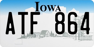 IA license plate ATF864