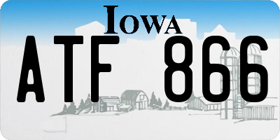 IA license plate ATF866