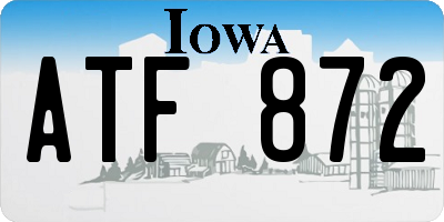 IA license plate ATF872