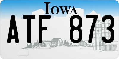 IA license plate ATF873