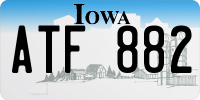 IA license plate ATF882