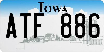 IA license plate ATF886