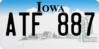 IA license plate ATF887