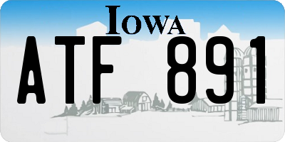 IA license plate ATF891