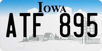 IA license plate ATF895