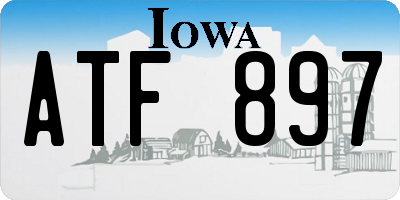 IA license plate ATF897