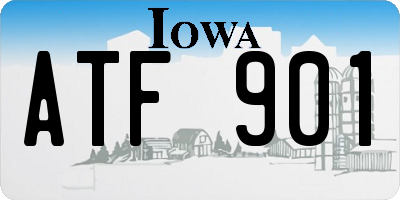 IA license plate ATF901
