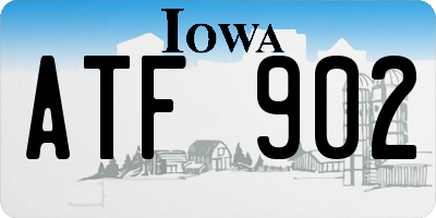 IA license plate ATF902